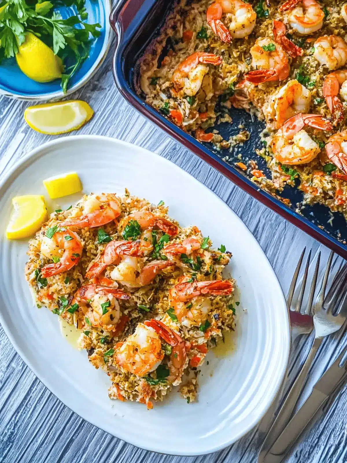 Baked Crab-Stuffed Shrimp Casserole