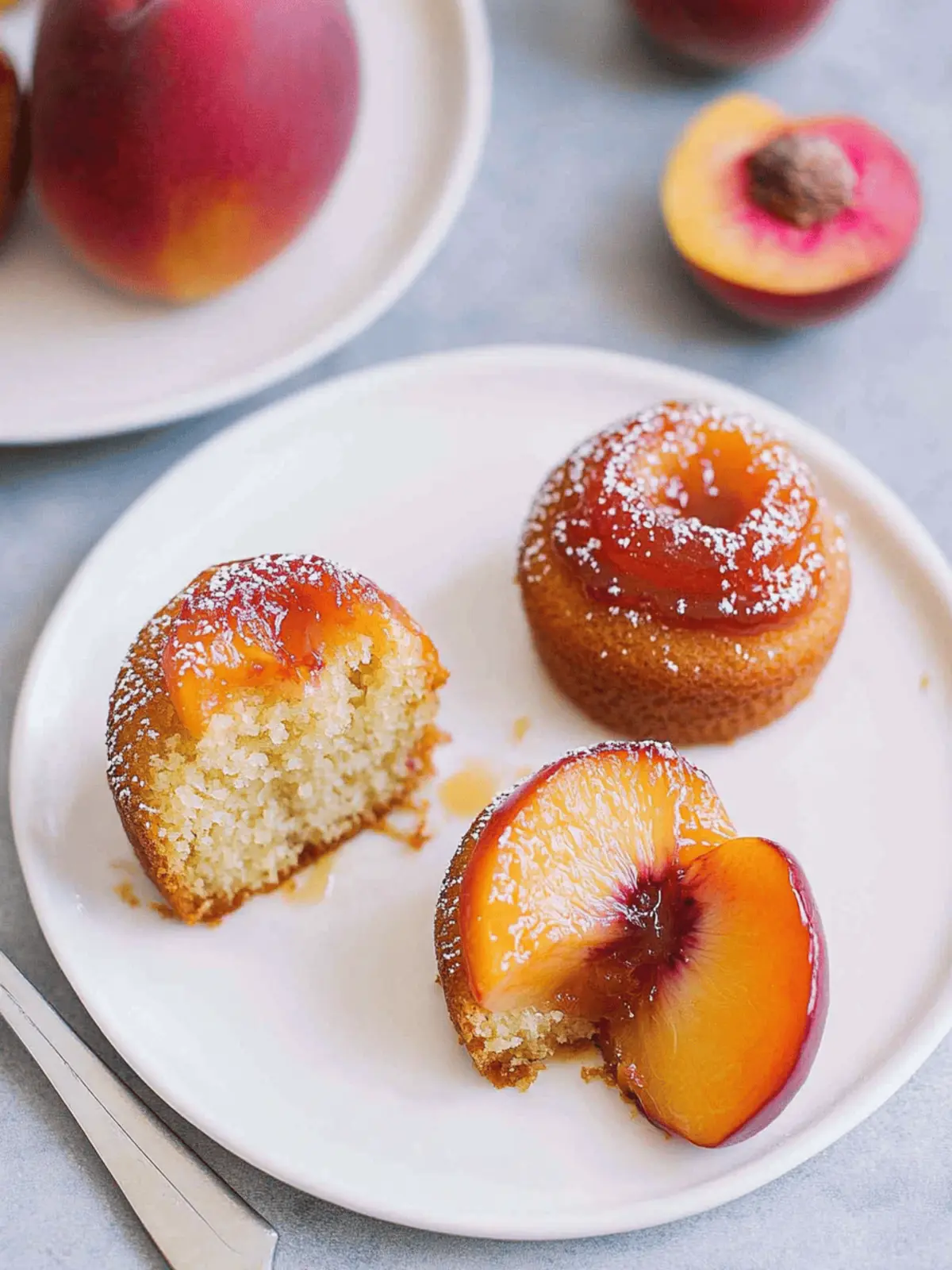 Peach Upside Down Mini Cakes