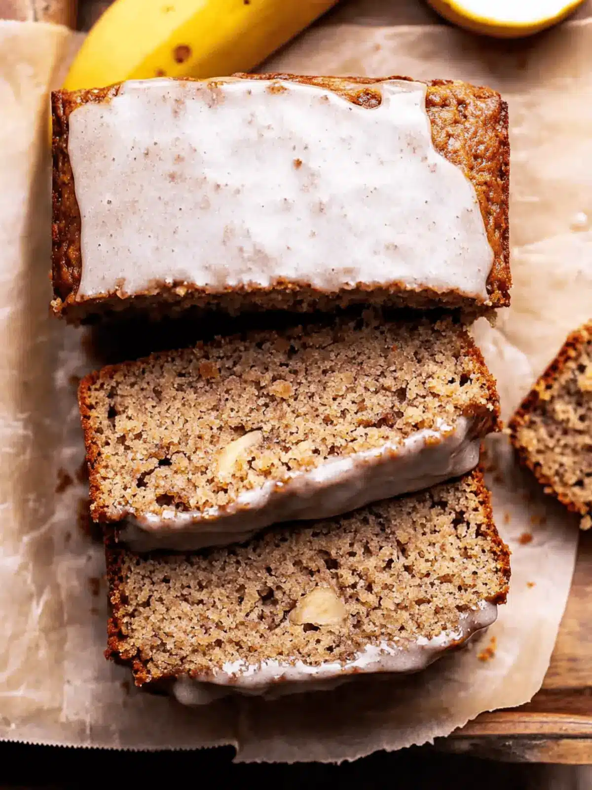 Ultra Moist Brown Butter Banana Bread with Glaze