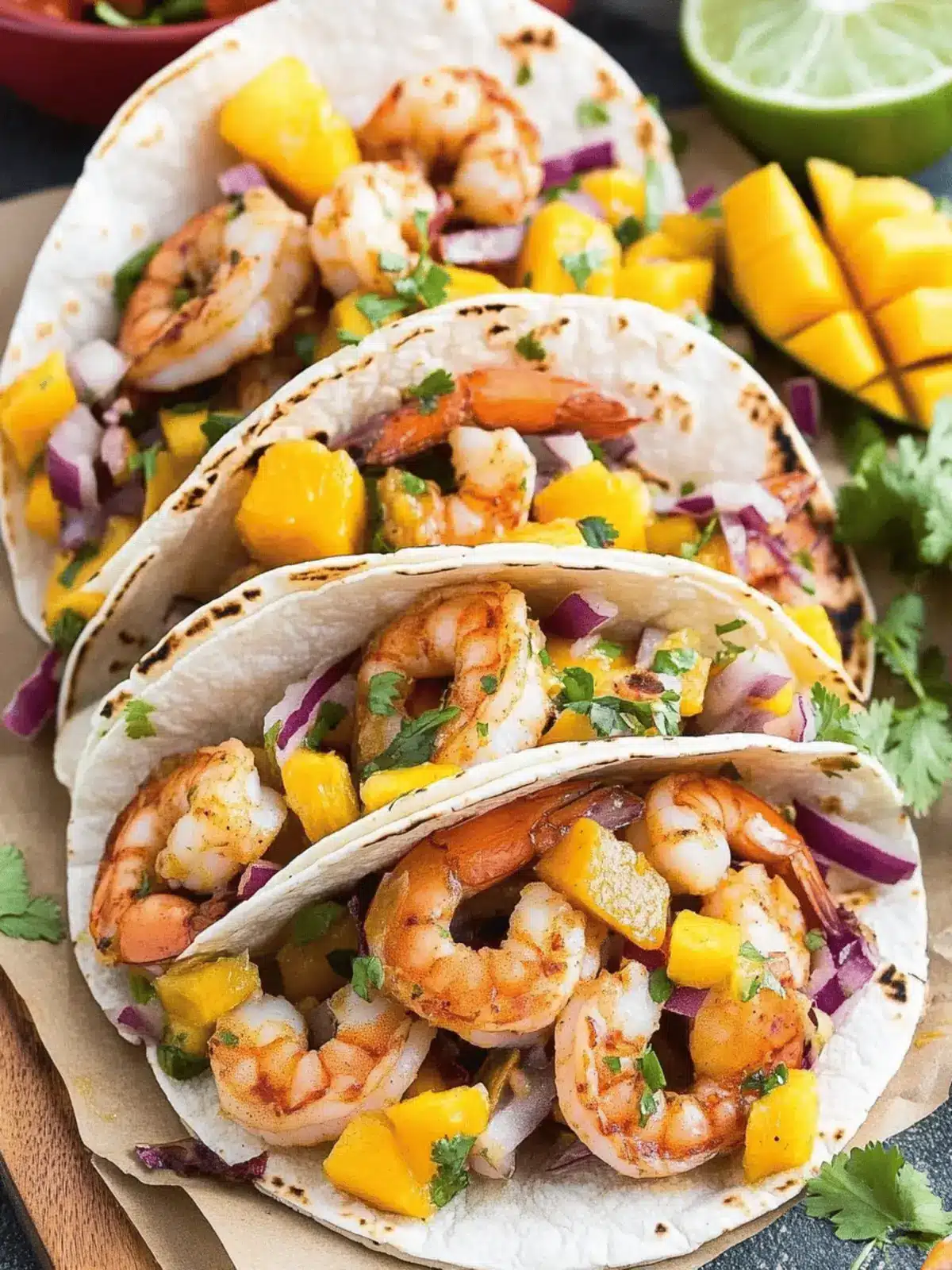 Shrimp Tacos with Mango Salsa