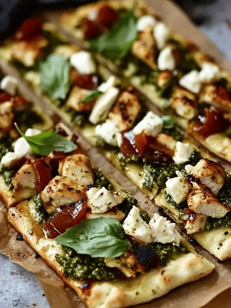 Pesto Chicken Flatbread
