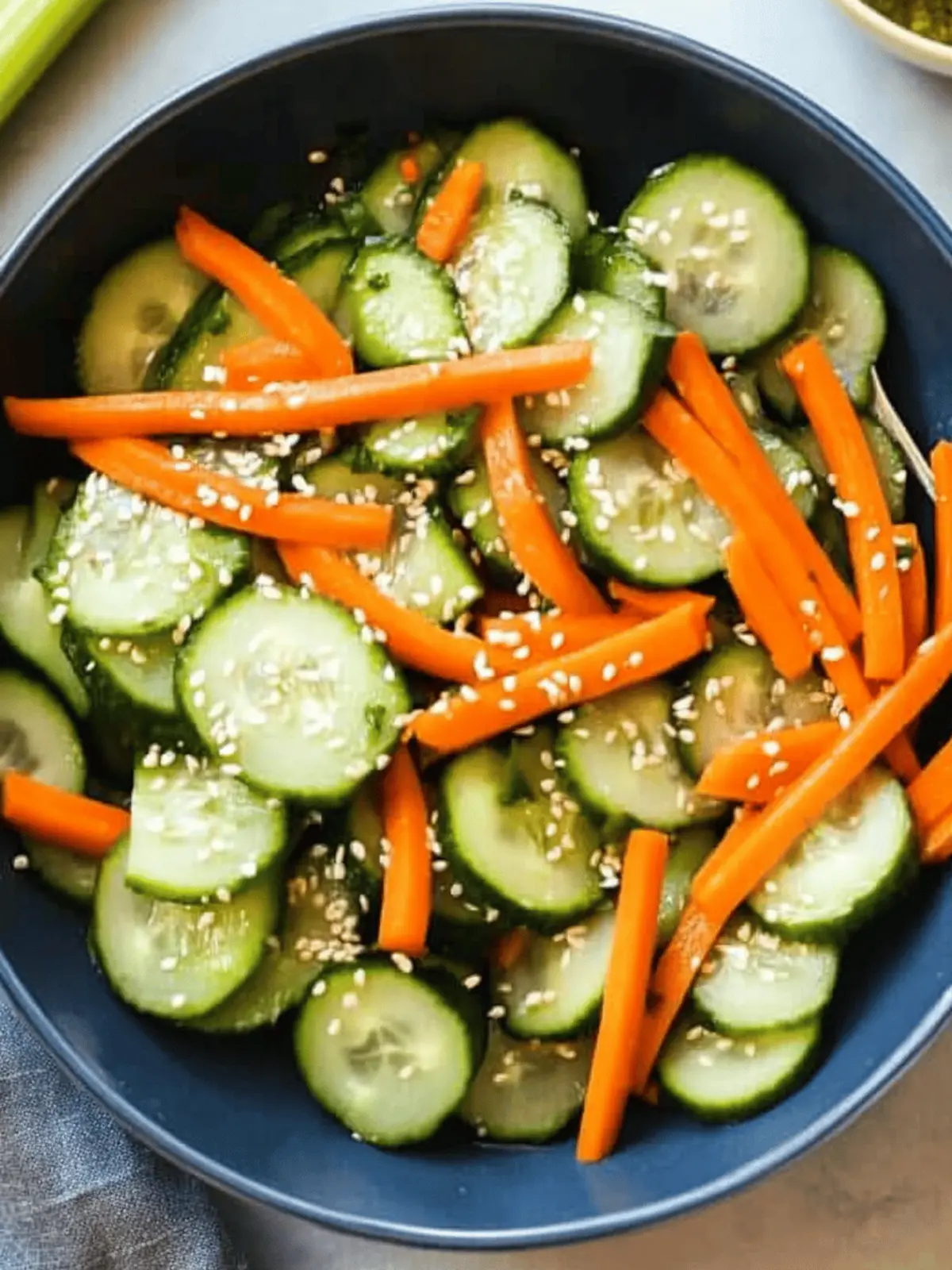 Crunchy Cucumber, Carrot and Celery Salad