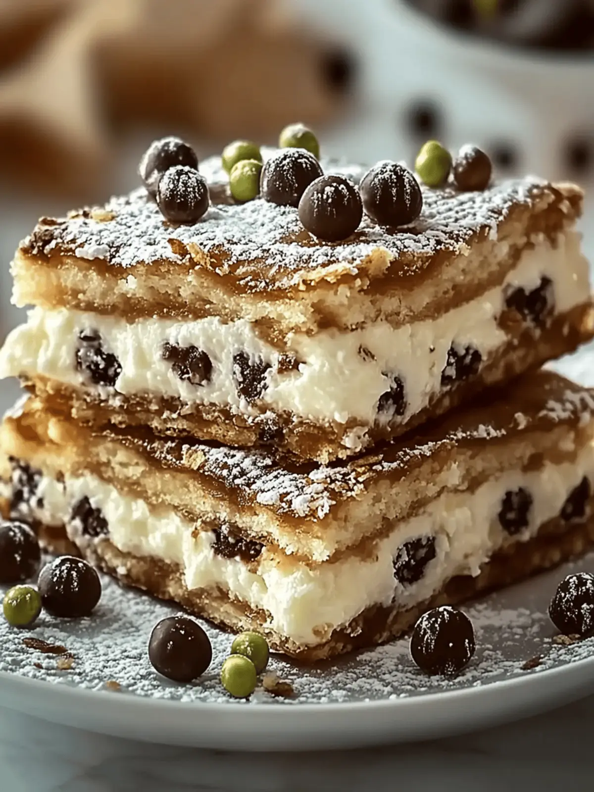 Classic Cannoli Squares