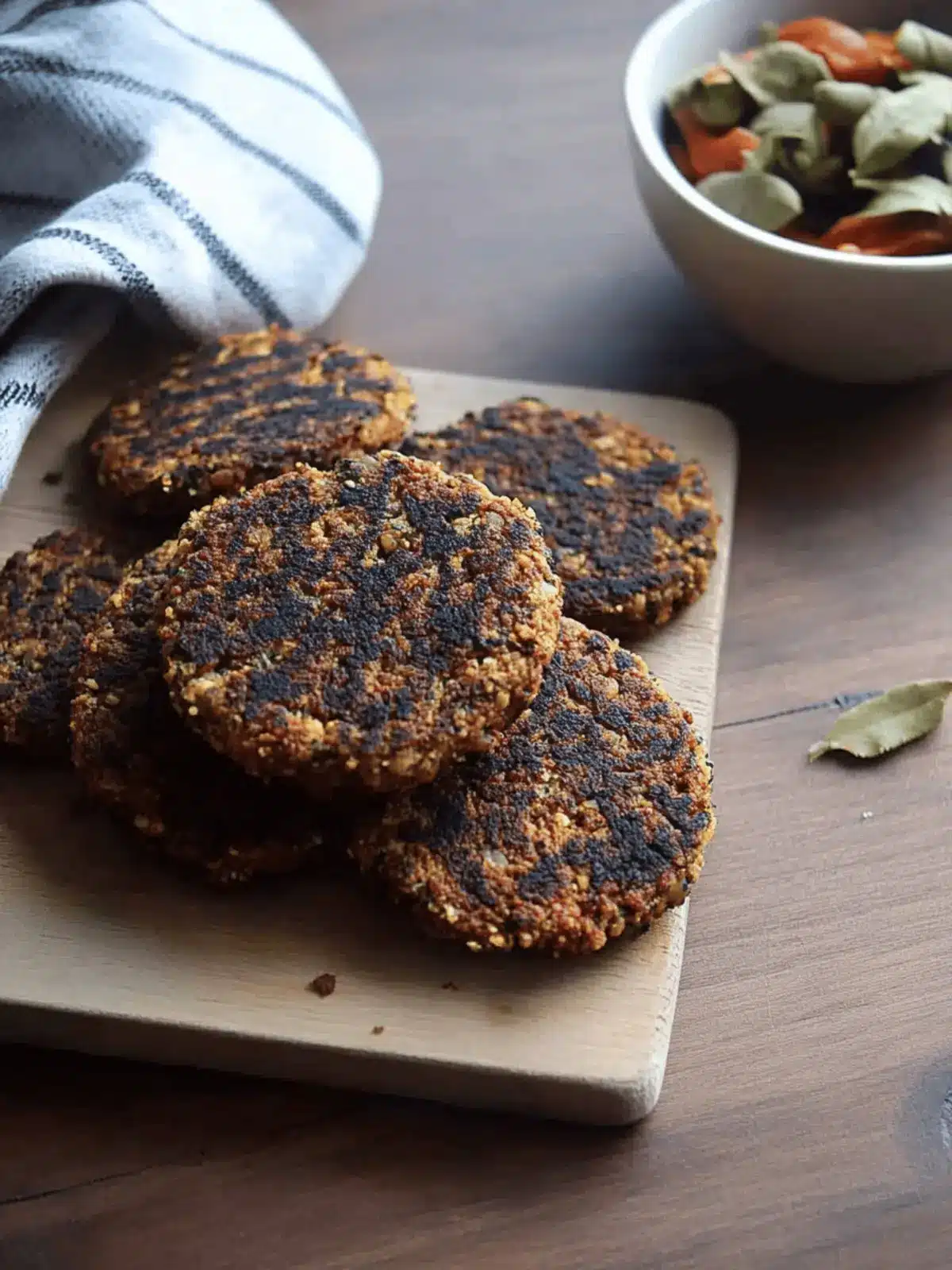 Spicy Vegan Breakfast Sausage Patties