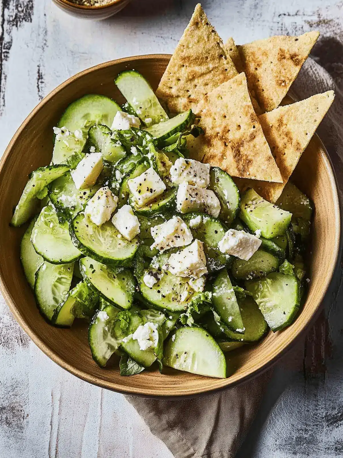 Cucumber feta salad