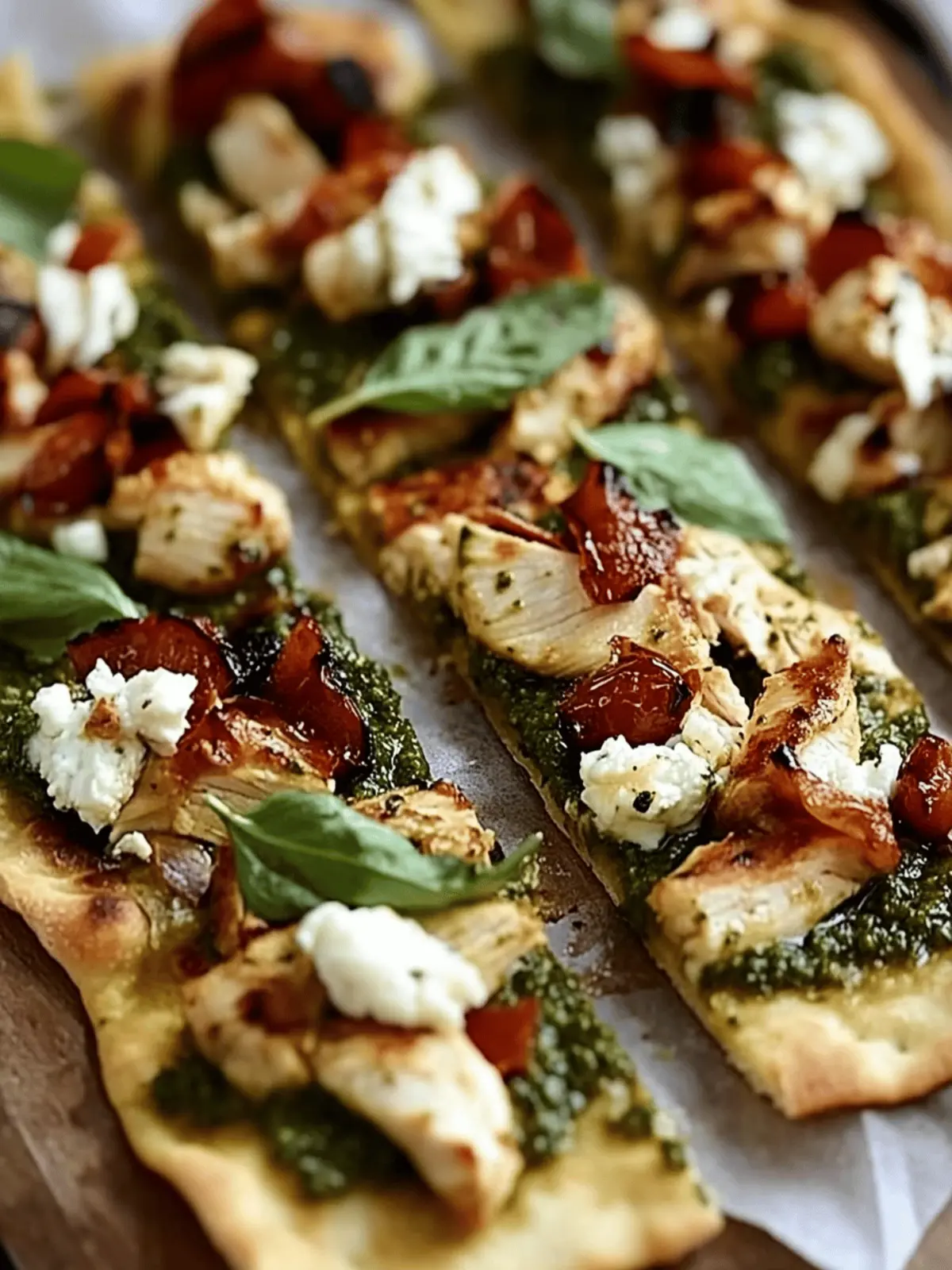Pesto Chicken Flatbread