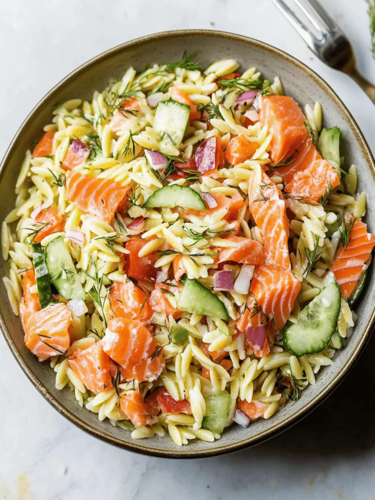 Smoked Salmon Orzo Salad