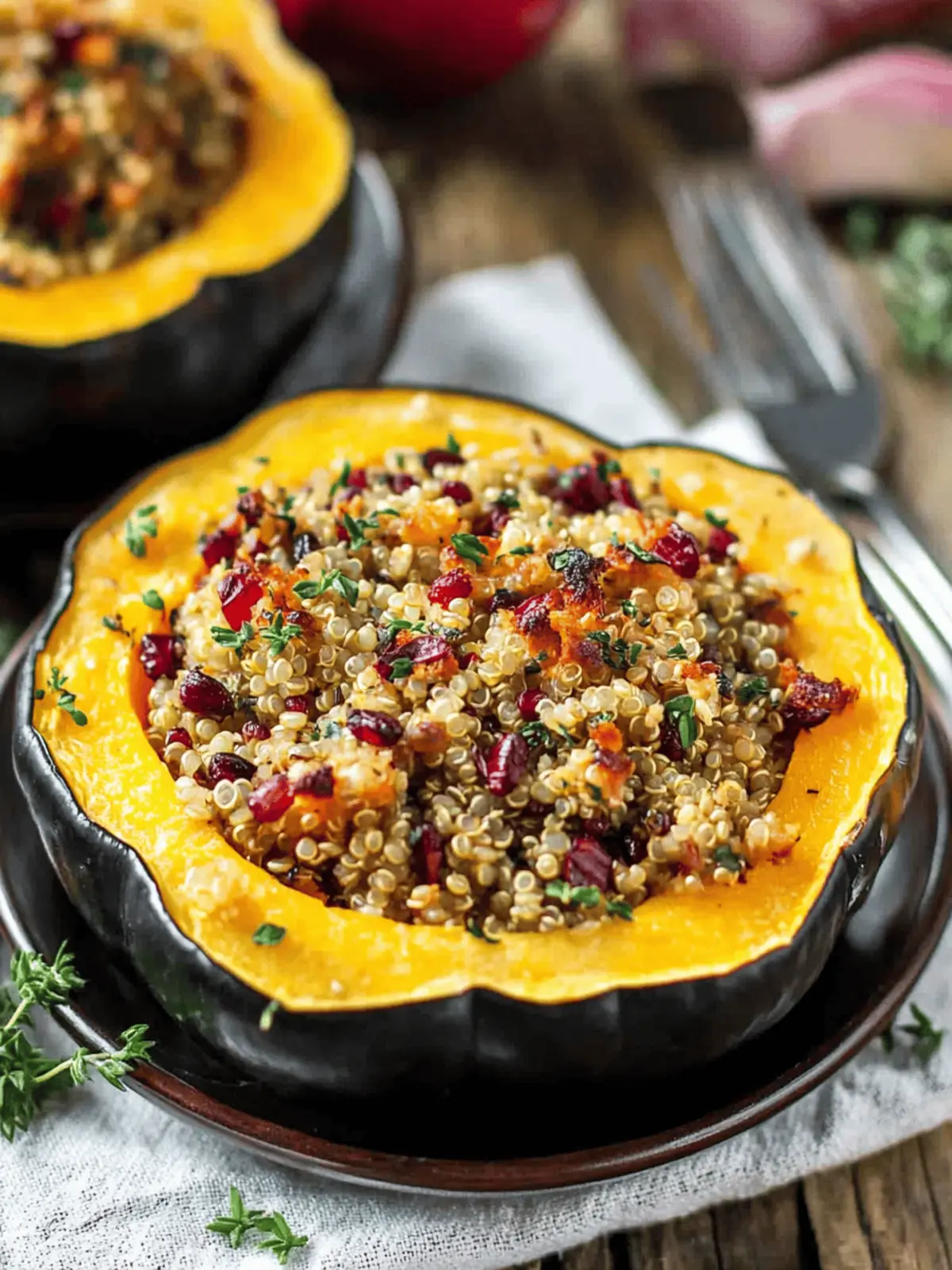 Quinoa Stuffed Acorn Squash