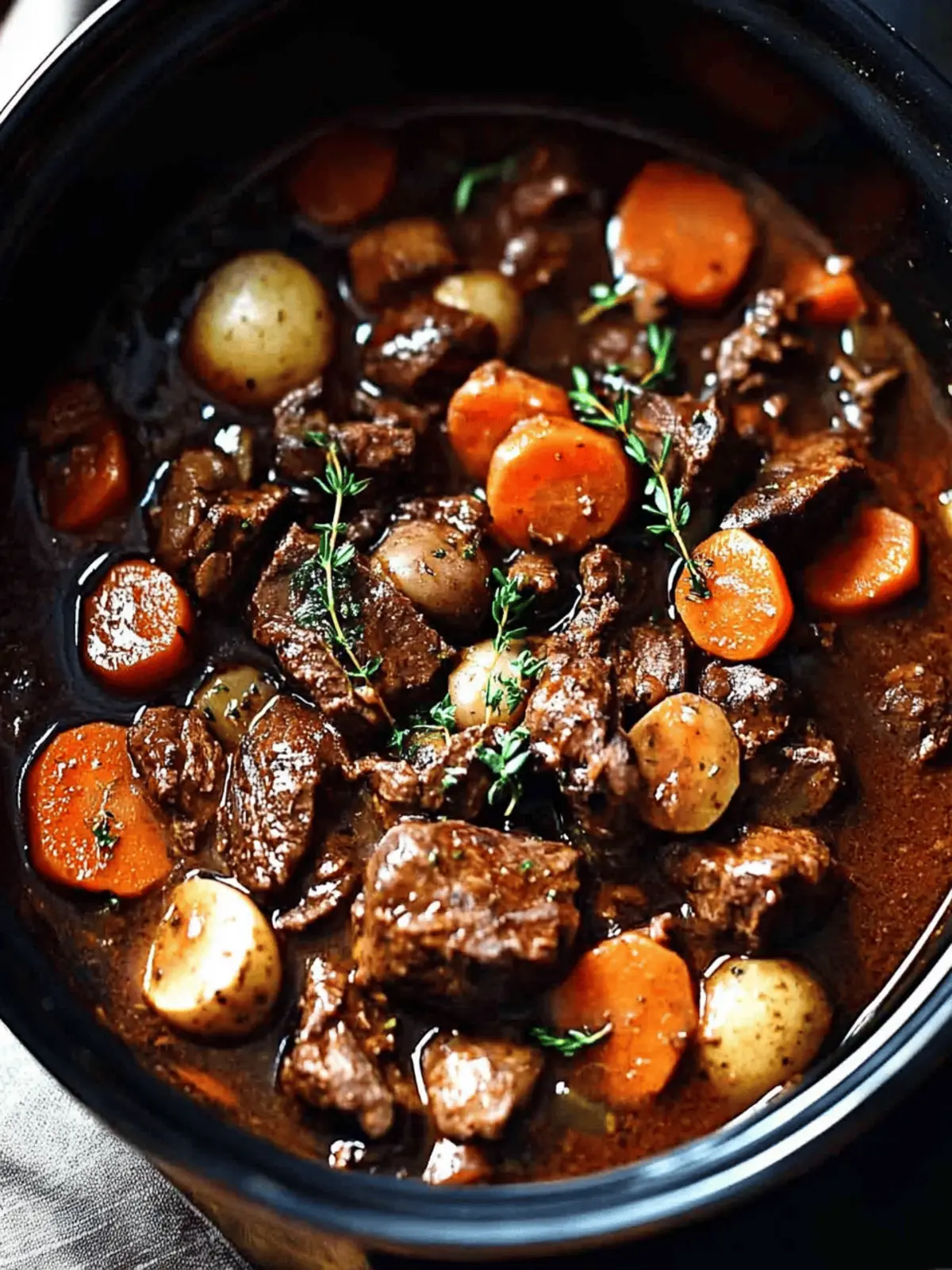 Slow Cooker Beef Bourguignon