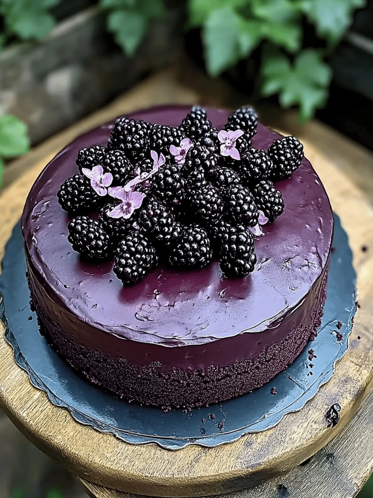 Blackberry Velvet Gothic Cake