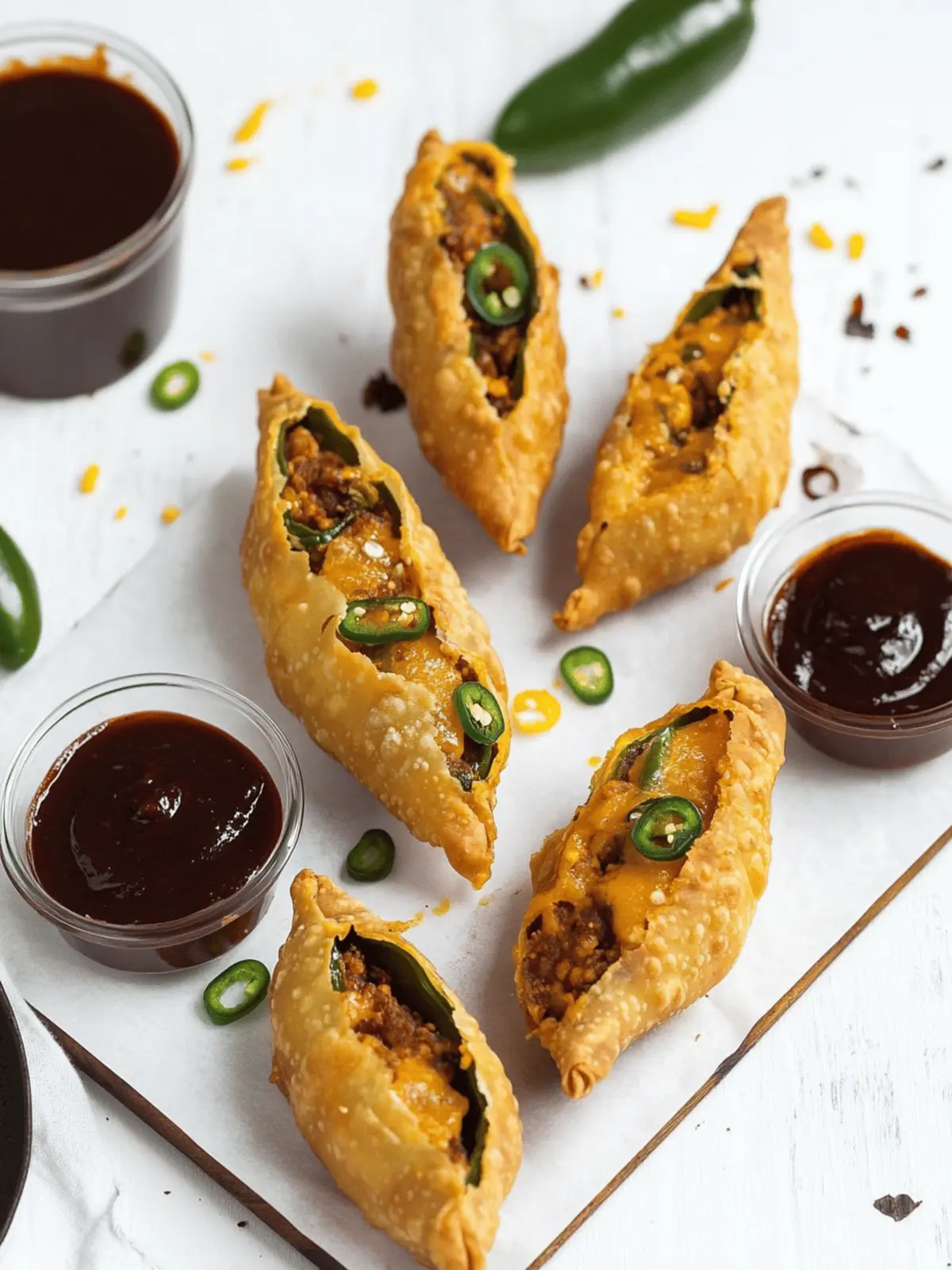 Cheesy Samosa Jalapeno Poppers (with Halloween variation)