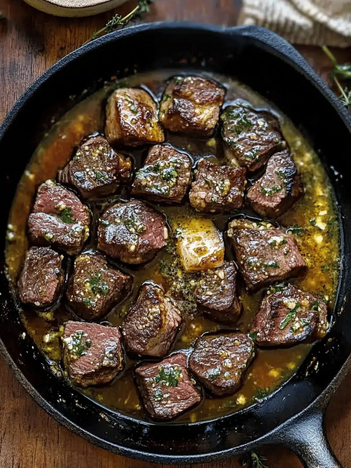 Cowboy Butter Steak Bites