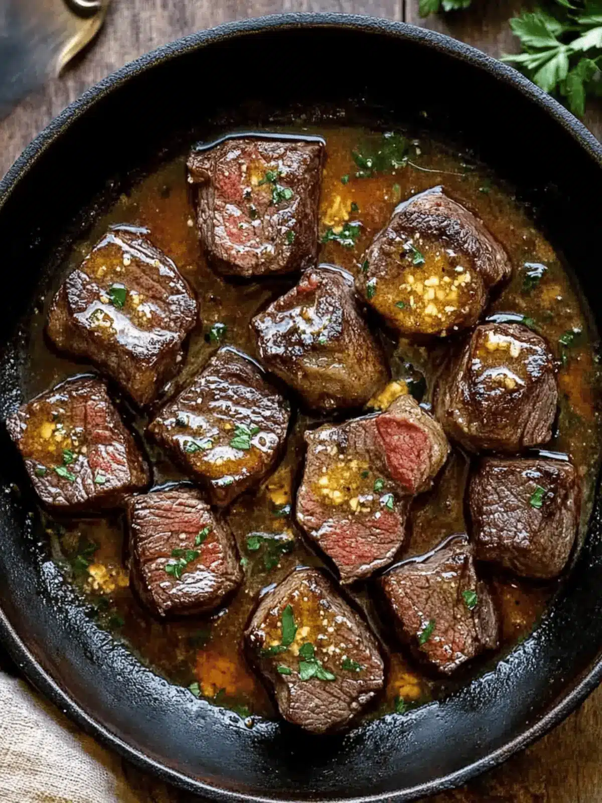 Cowboy Butter Steak Bites