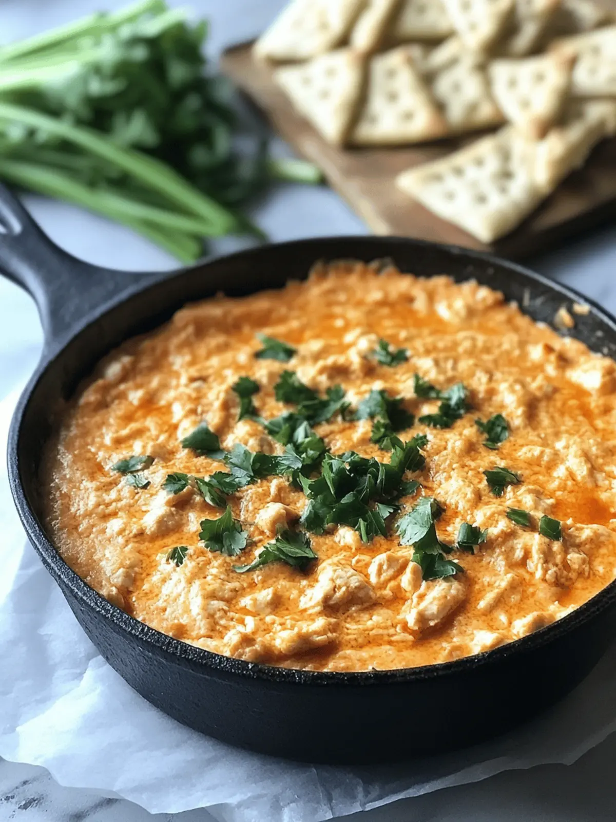 Skillet Buffalo Chicken Dip