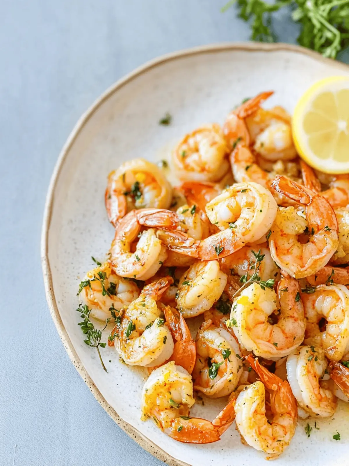 Herb Roasted Lemon Garlic Shrimp