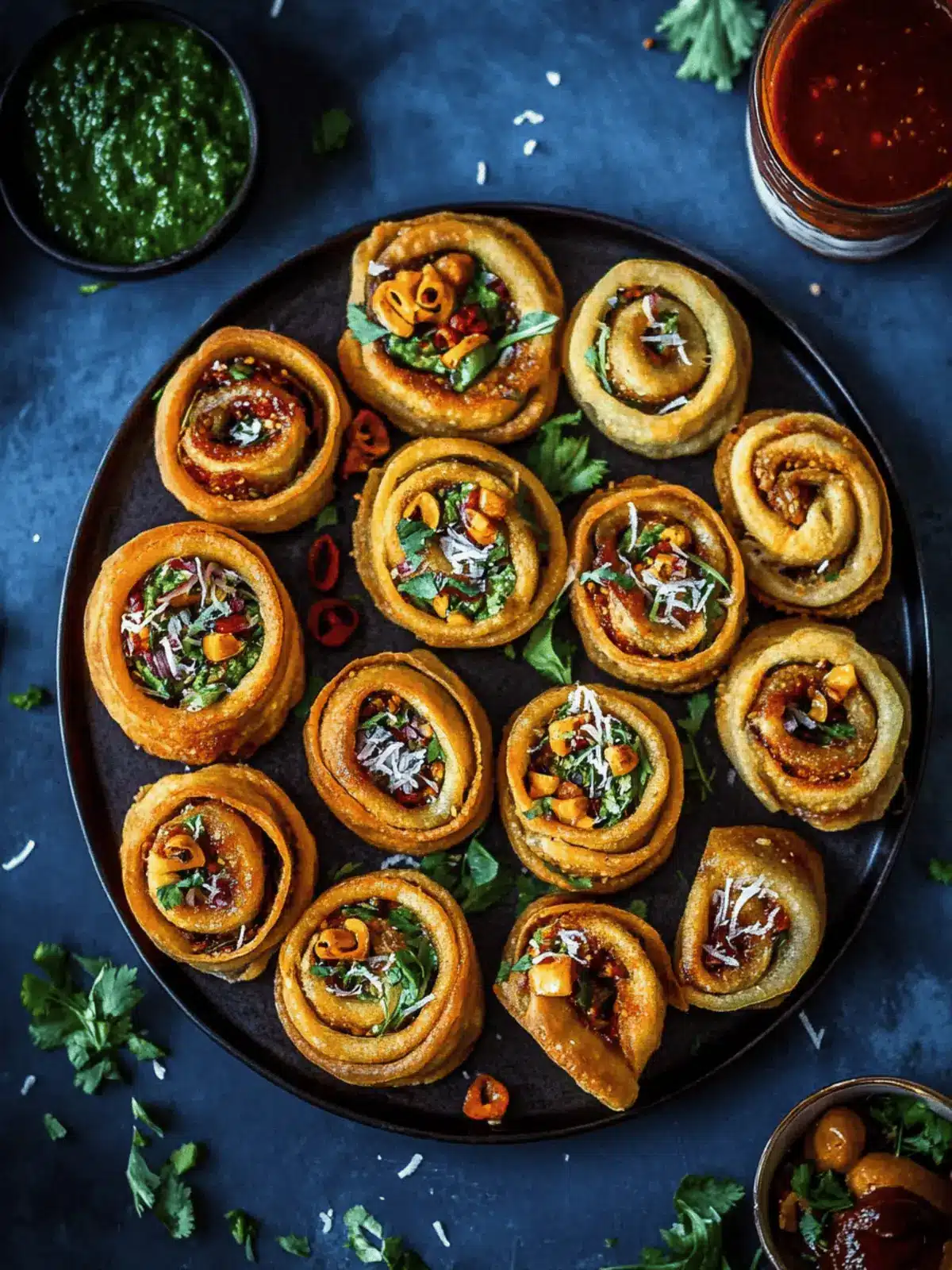 Easy dabeli/samosa pinwheels
