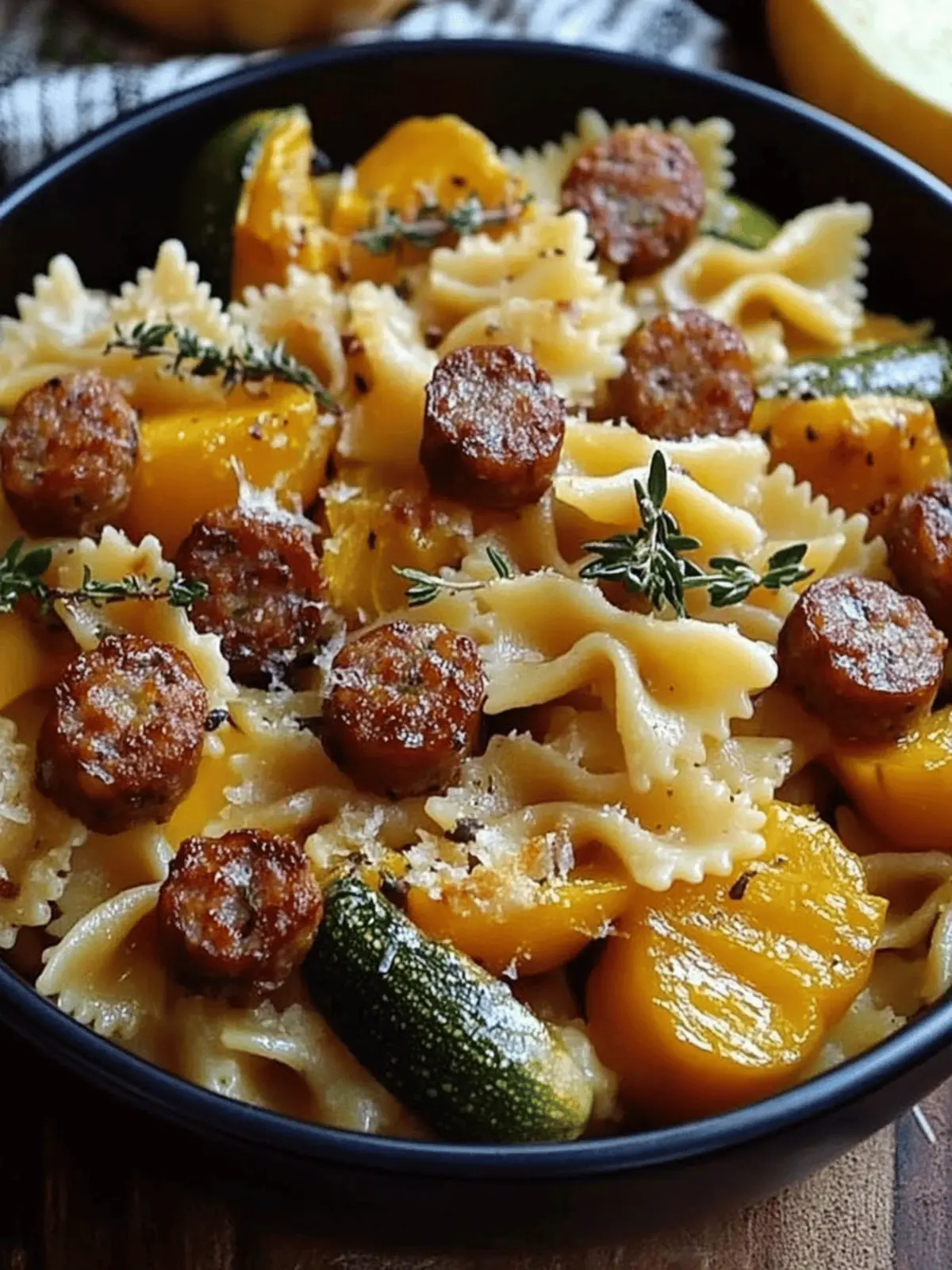 Autumn Sausage Pasta Squash