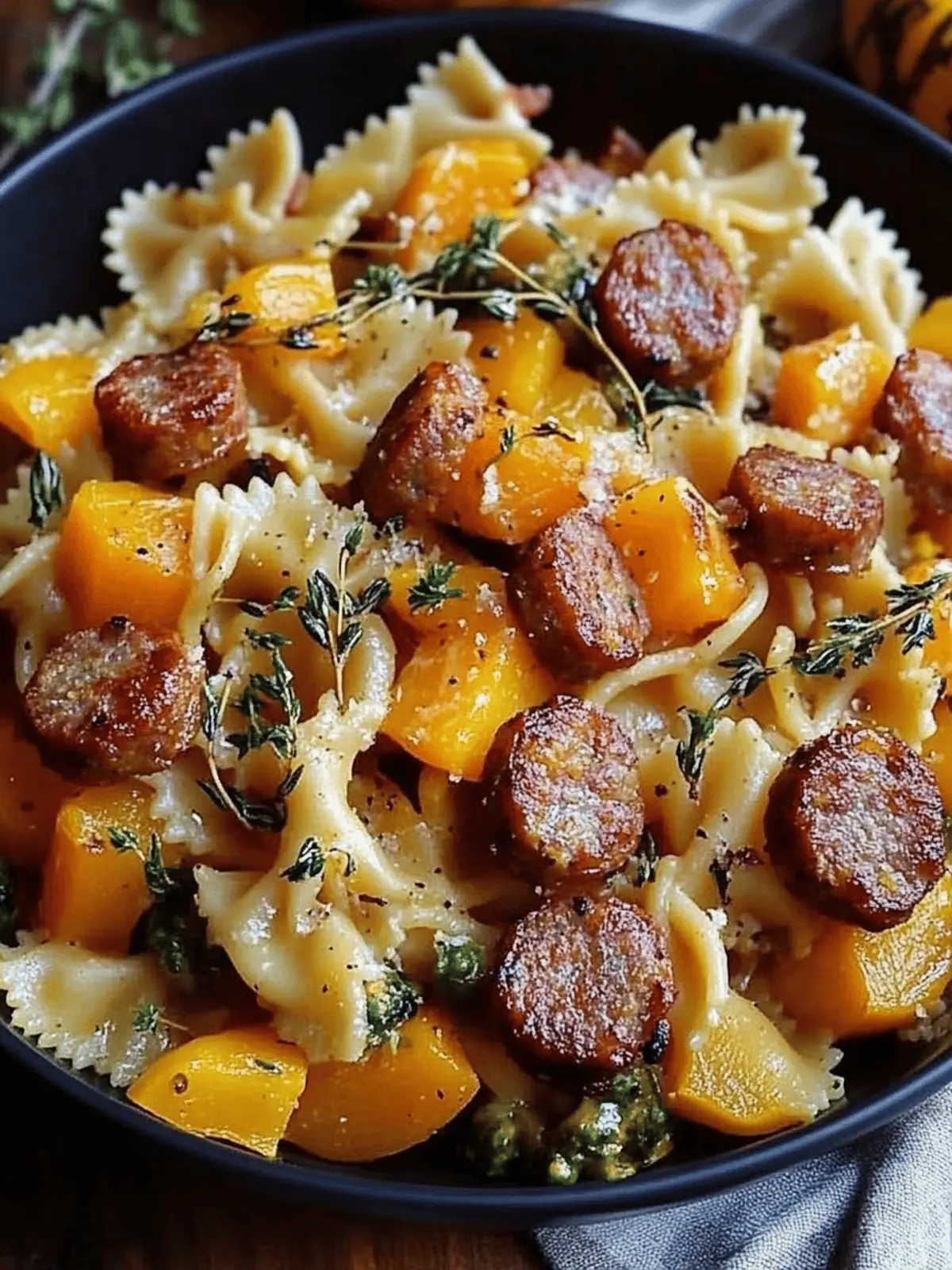 Autumn Sausage Pasta Squash