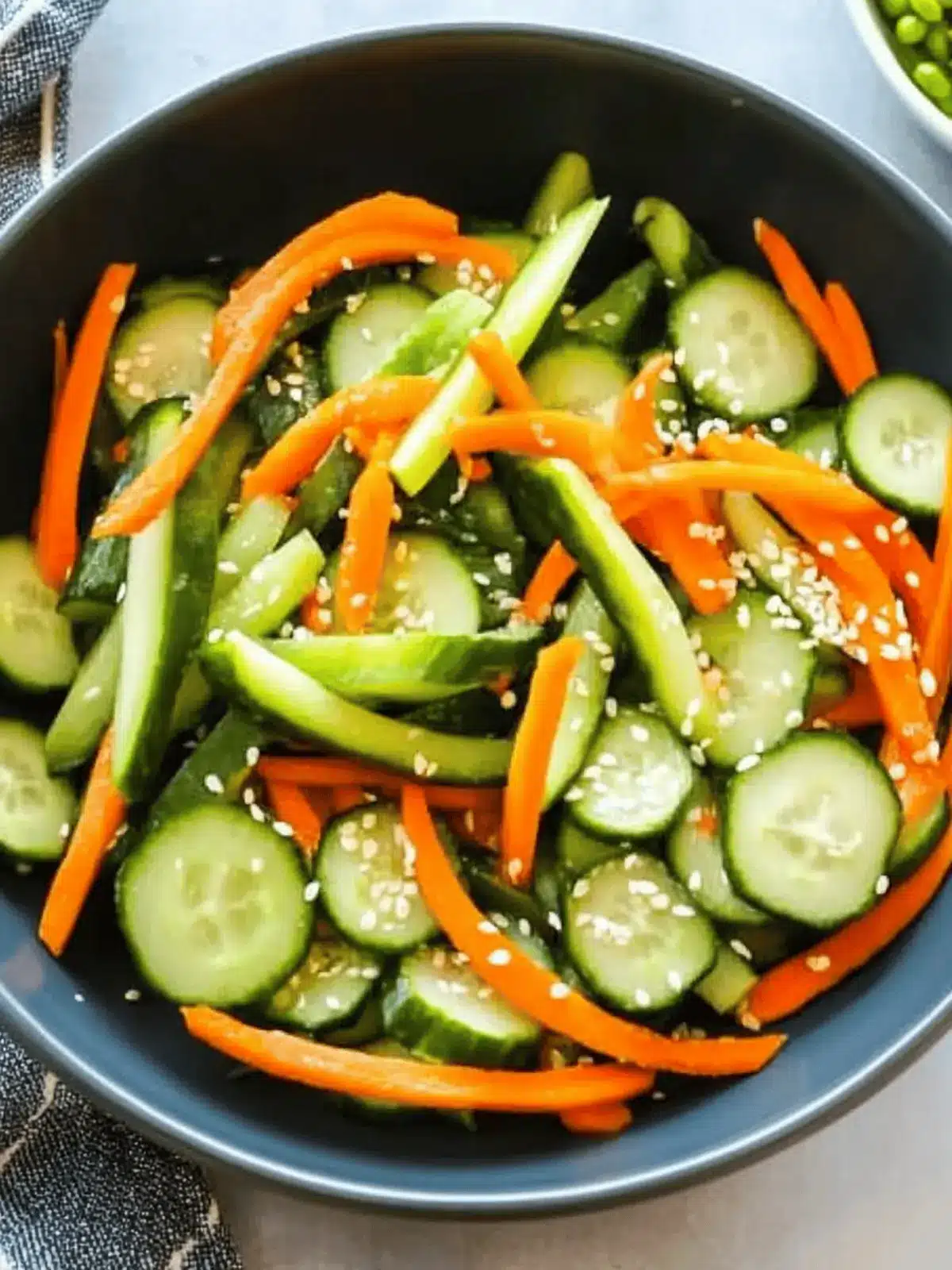 Crunchy Cucumber, Carrot and Celery Salad