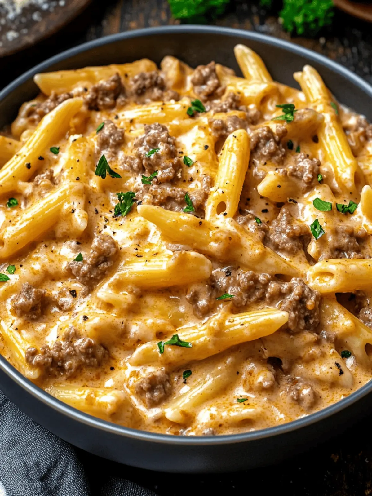 High Protein Creamy Beef Pasta Recipe