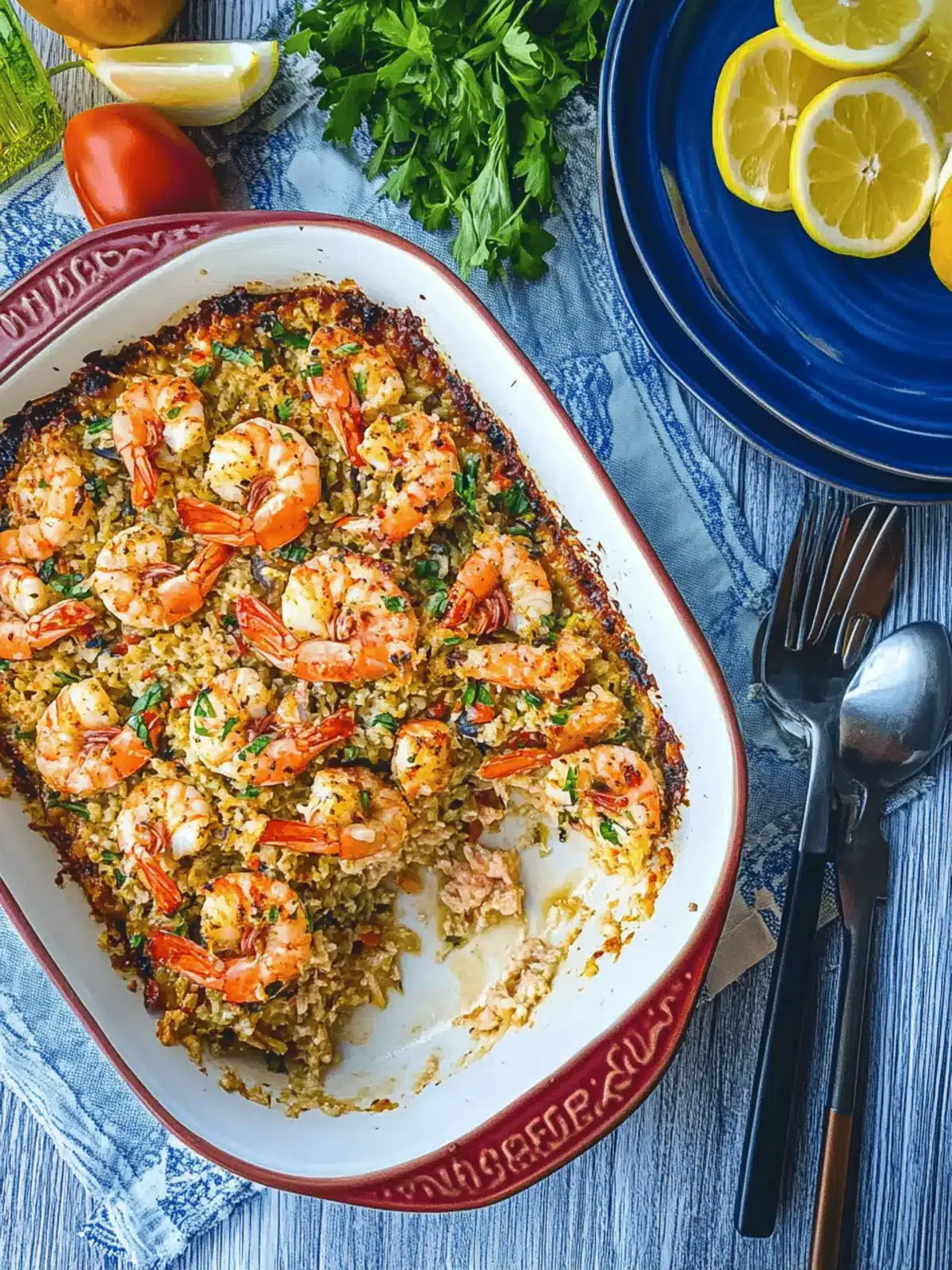 Baked Crab-Stuffed Shrimp Casserole