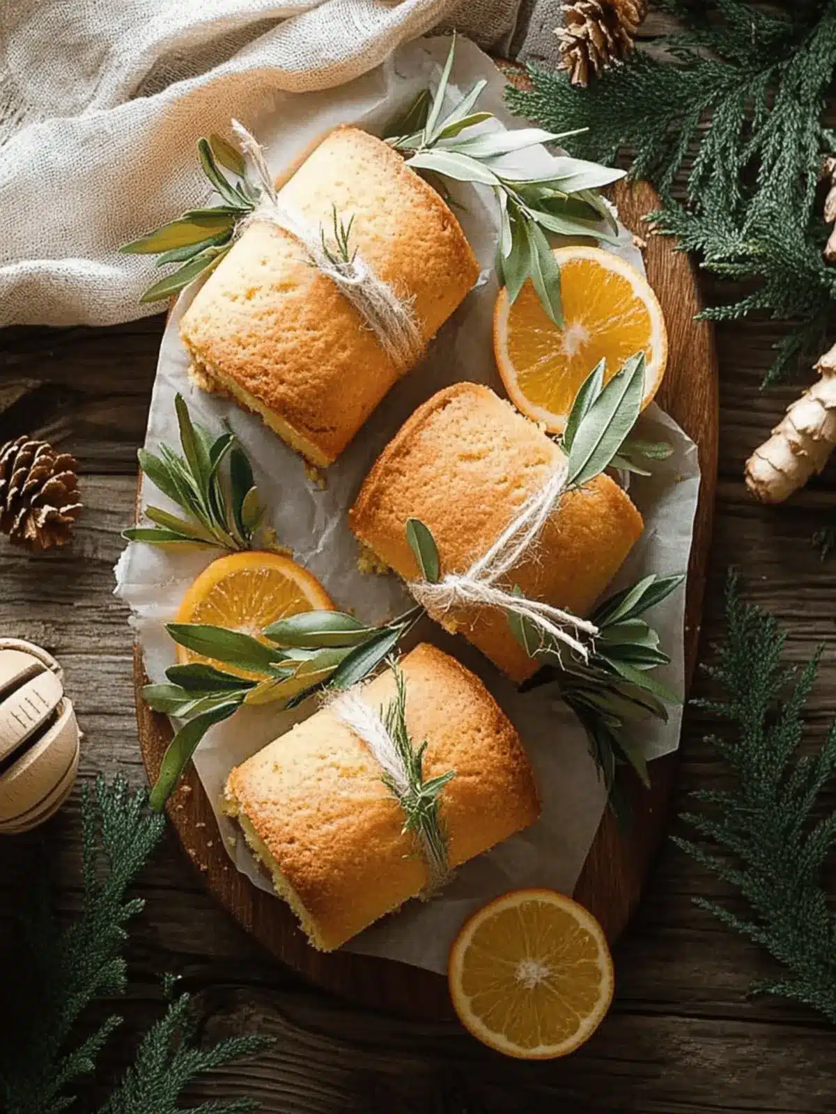 orange ginger honey cakes