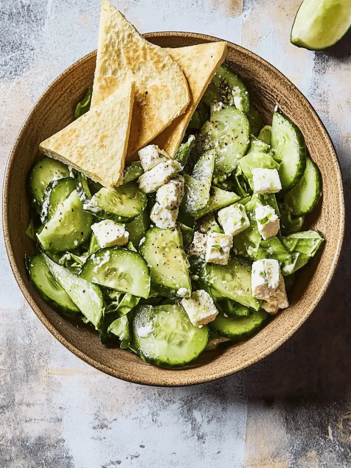 Cucumber feta salad