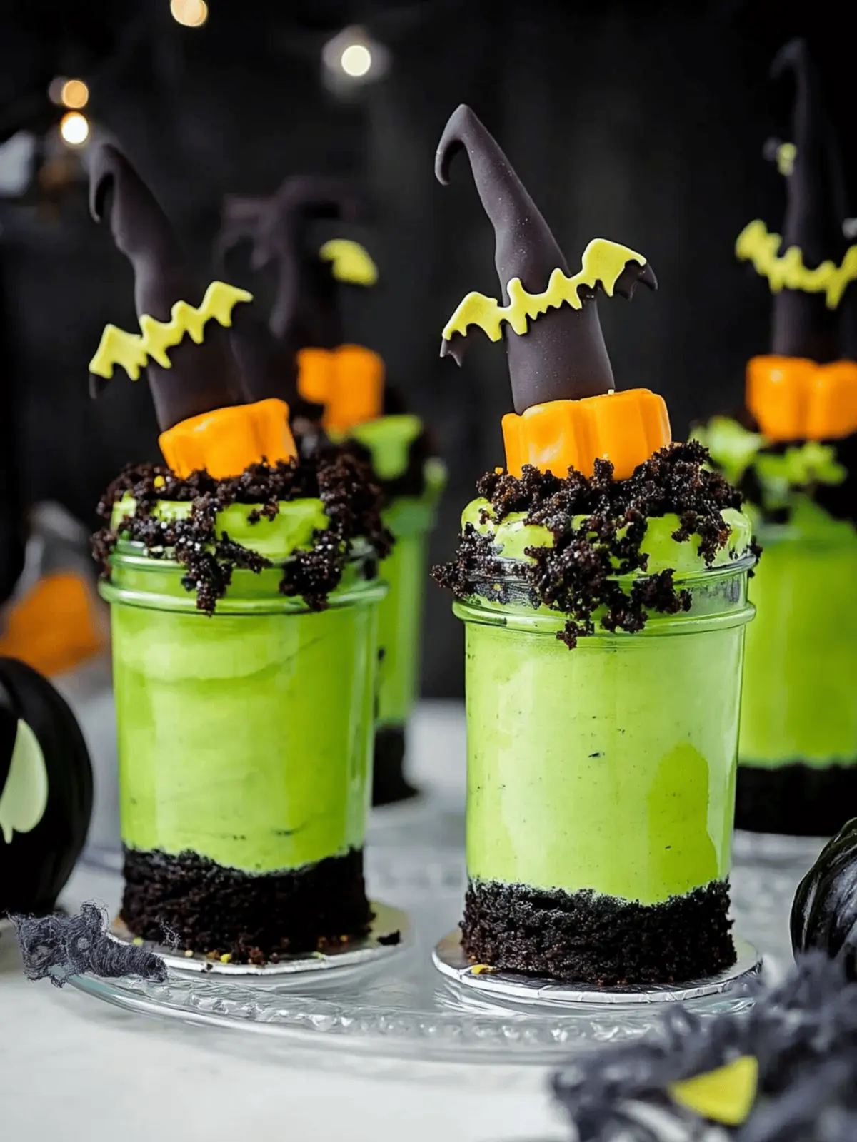 Witches' Brew Halloween Cake Jars