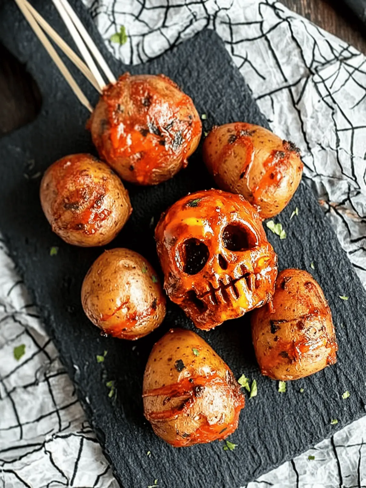 Spooky Halloween Skull Potatoes