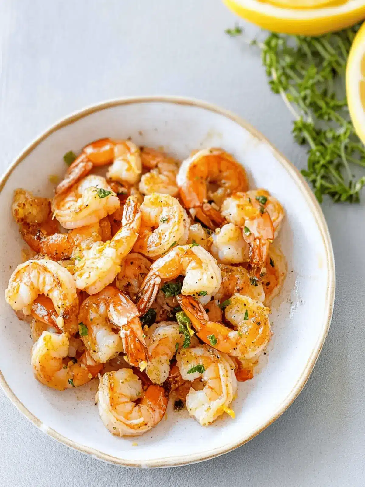 Herb Roasted Lemon Garlic Shrimp