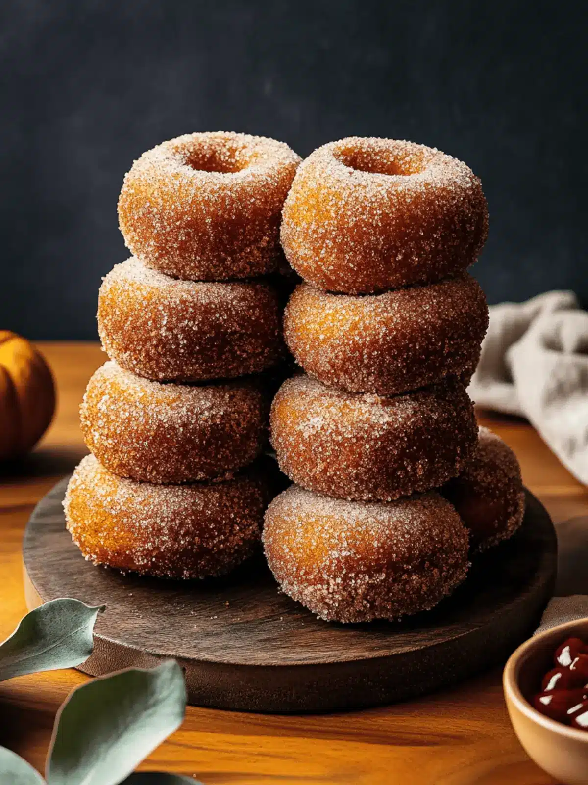 Baked Vegan Pumpkin Spice Donuts