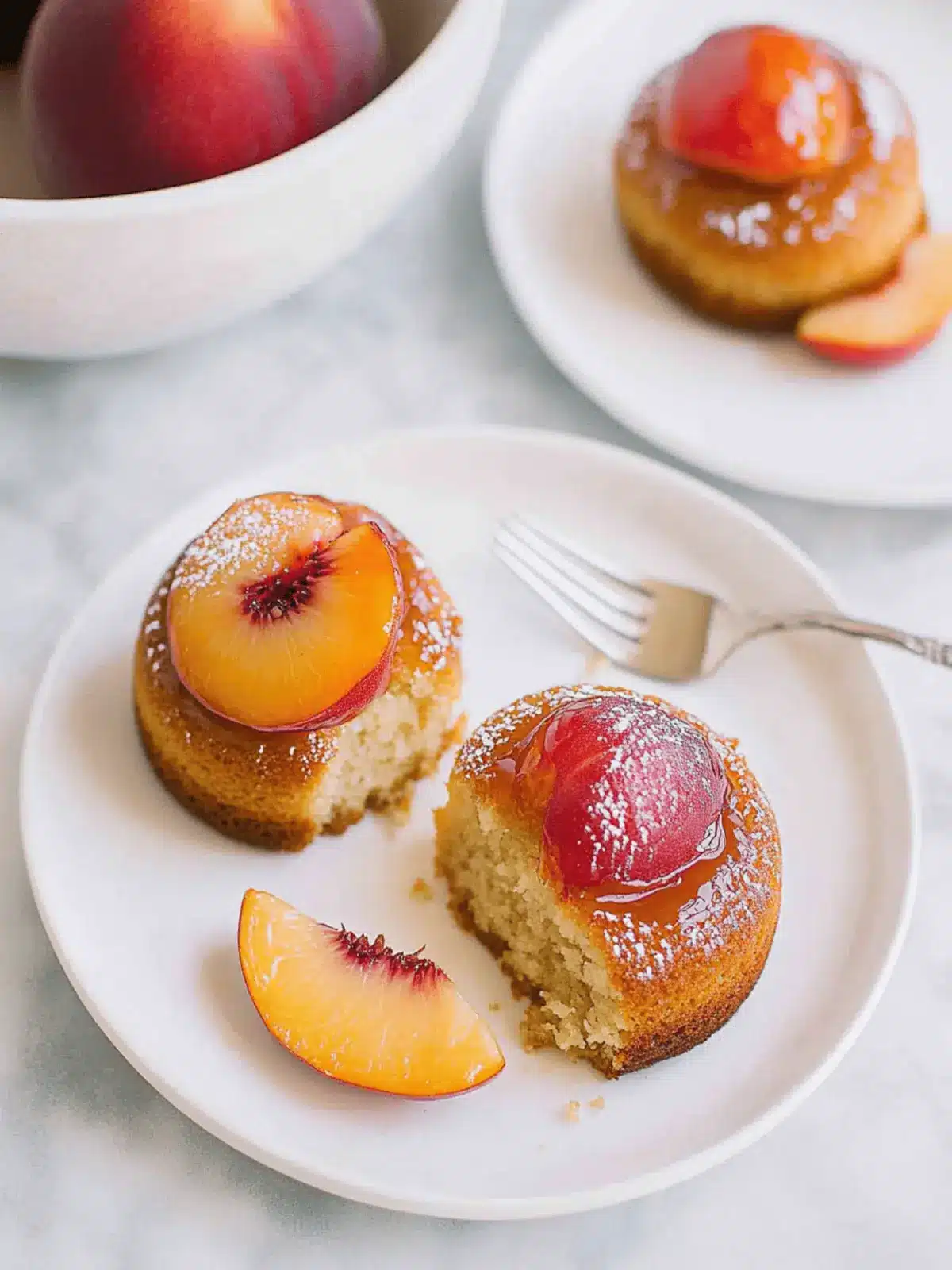 Peach Upside Down Mini Cakes