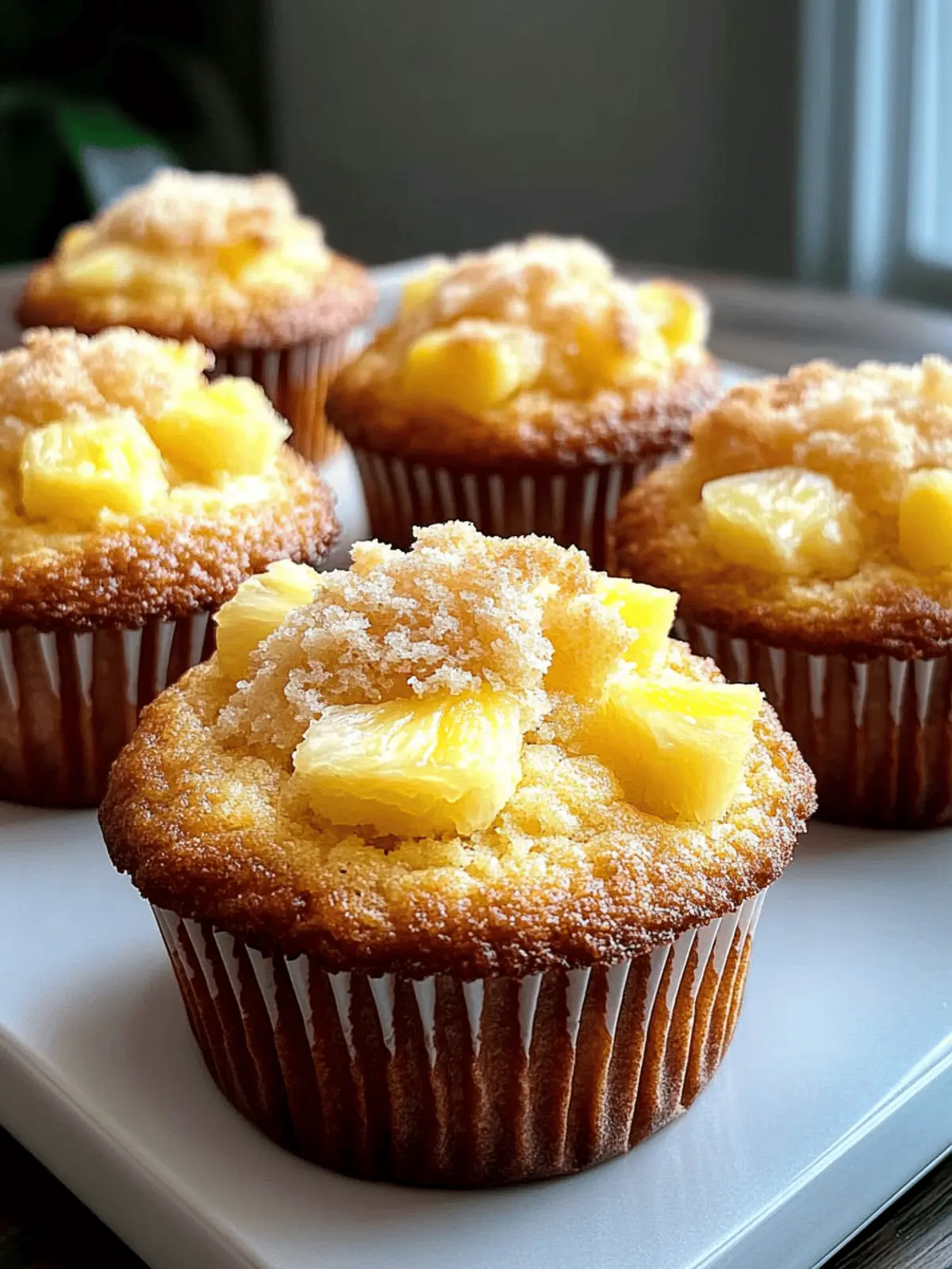 Hawaiian Pineapple Cake Muffins