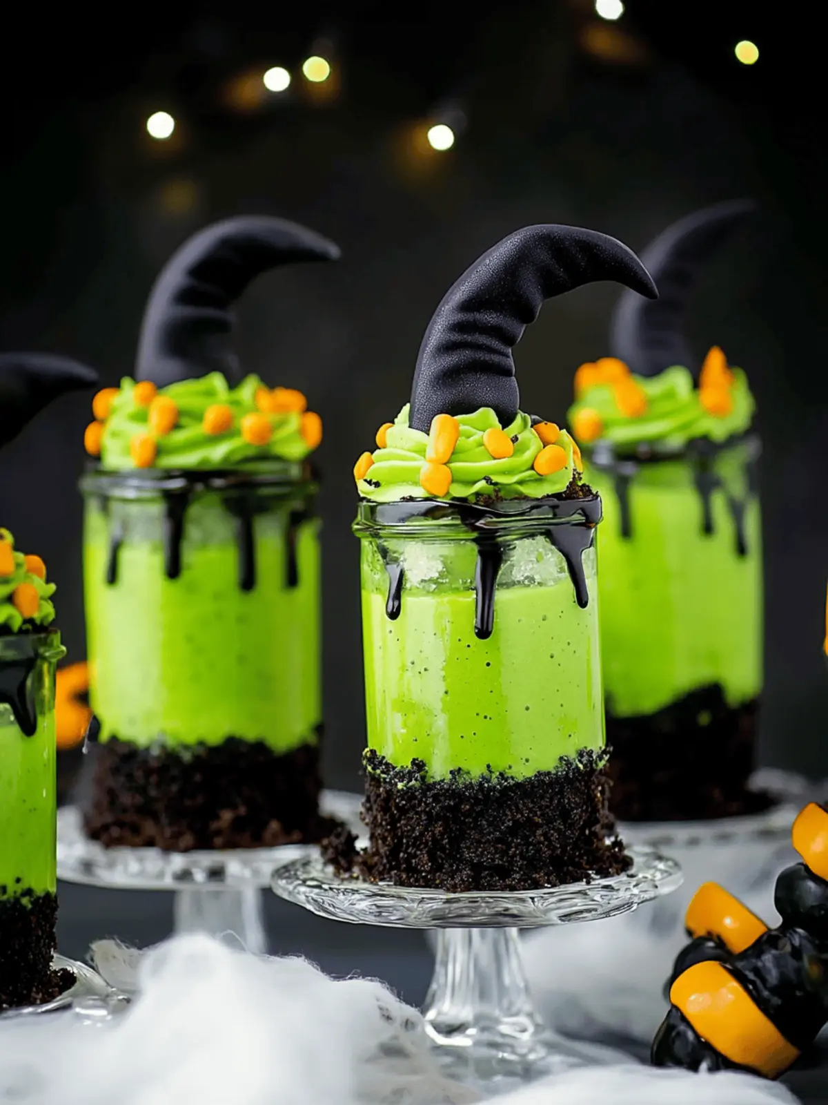 Witches' Brew Halloween Cake Jars