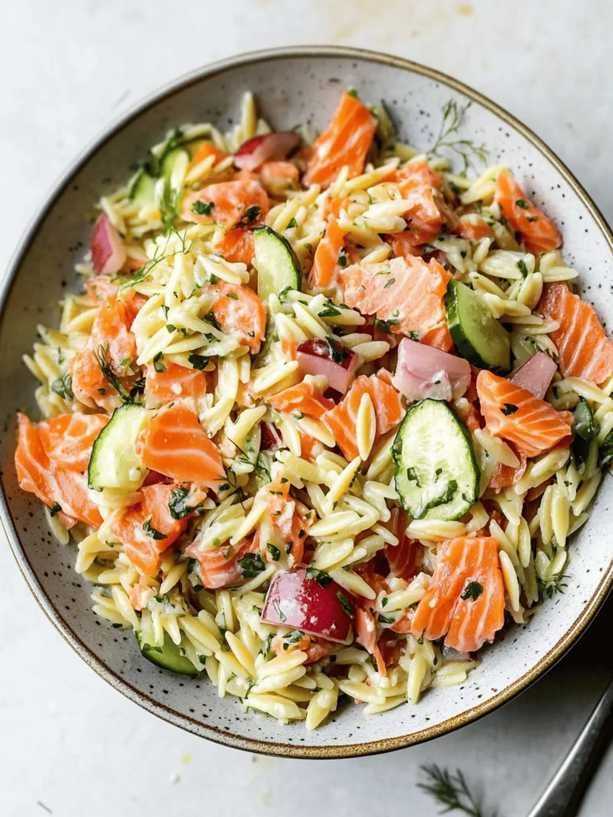 Smoked Salmon Orzo Salad