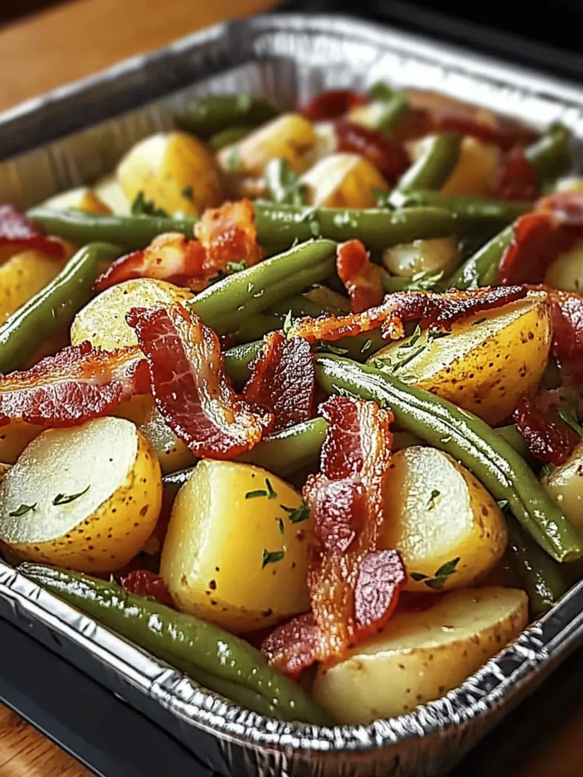 Country Ranch Green Beans and Potatoes with Bacon