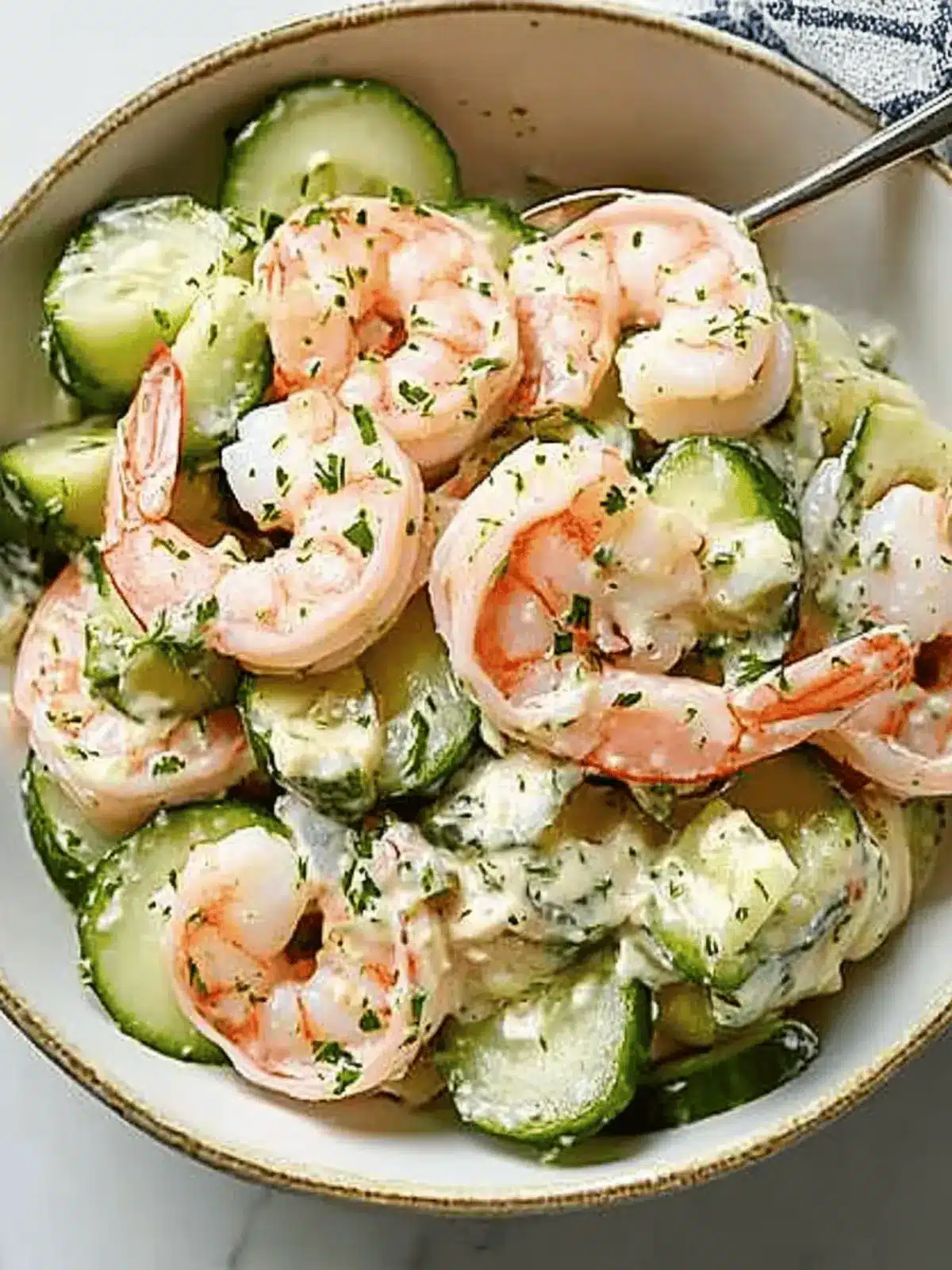 Creamy Cucumber Shrimp Salad