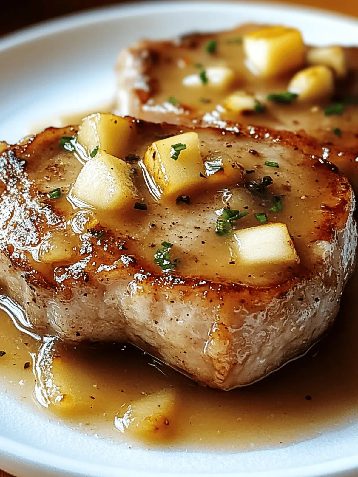 Juicy Pork Chops with Apple Sauce
