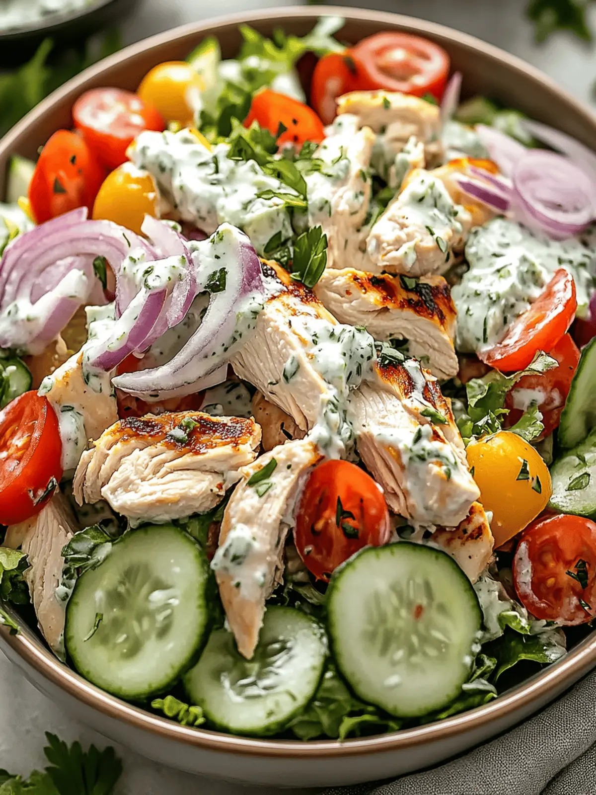 Tzatziki chicken salad
