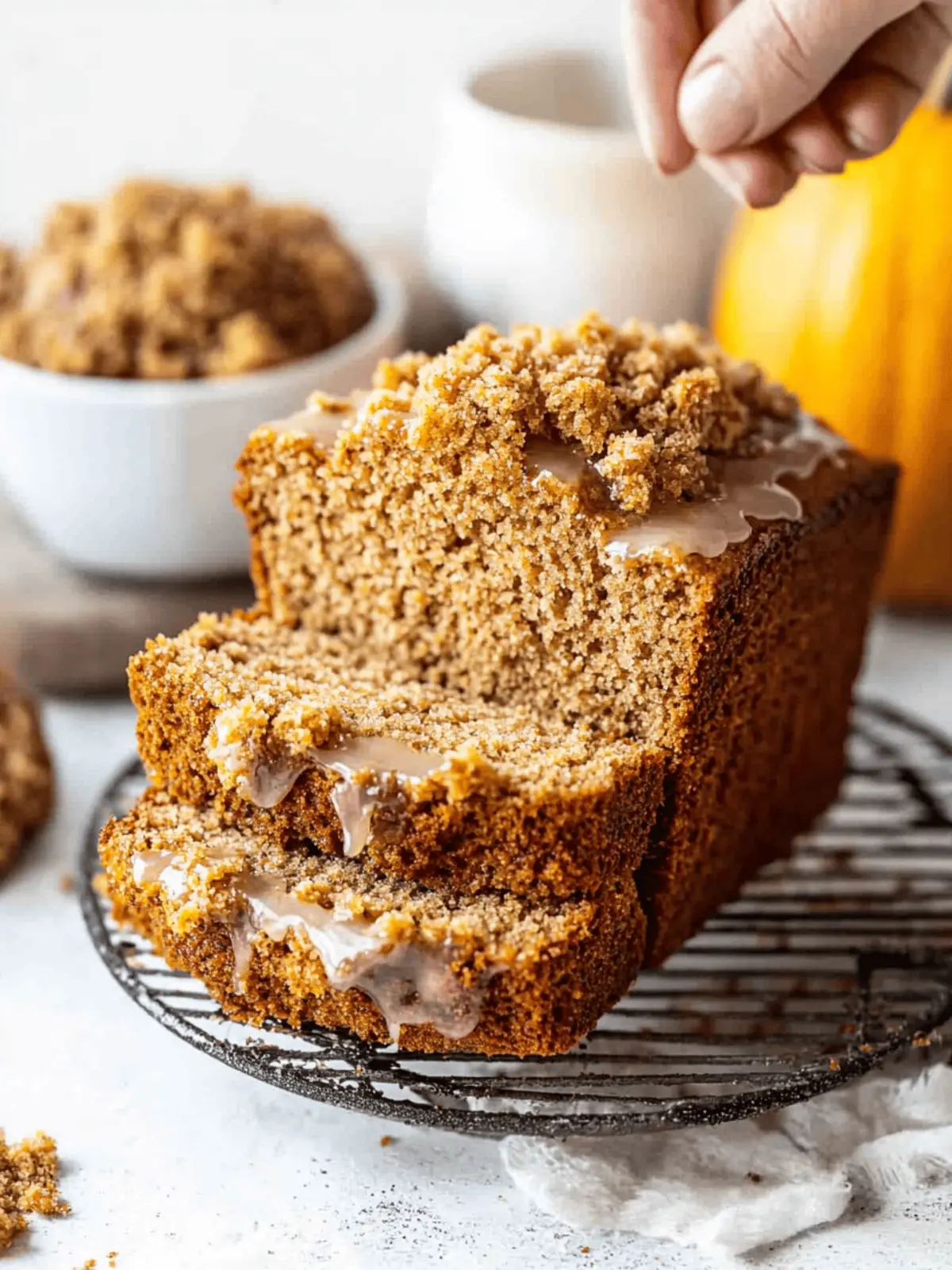 Pumpkin Bread with Maple Glaze