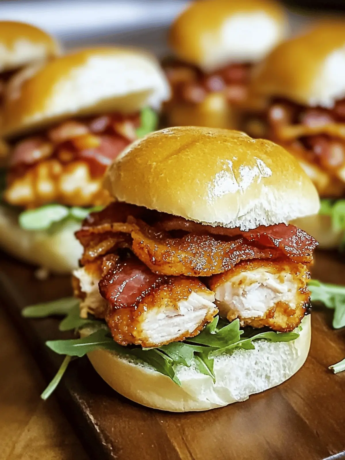 Maple Chicken Bacon Sliders