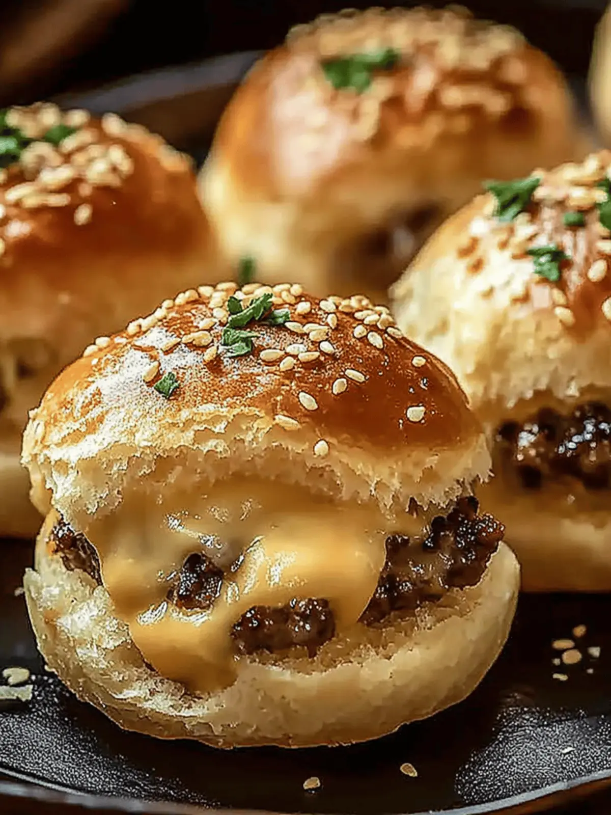 Cheeseburger Biscuit Bombs: The Ultimate Party Snack Delight 4 Cheeseburger Biscuit Bombs