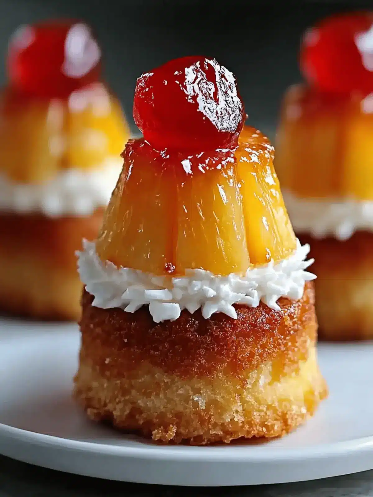 Mini Pineapple Upside Down Cupcakes