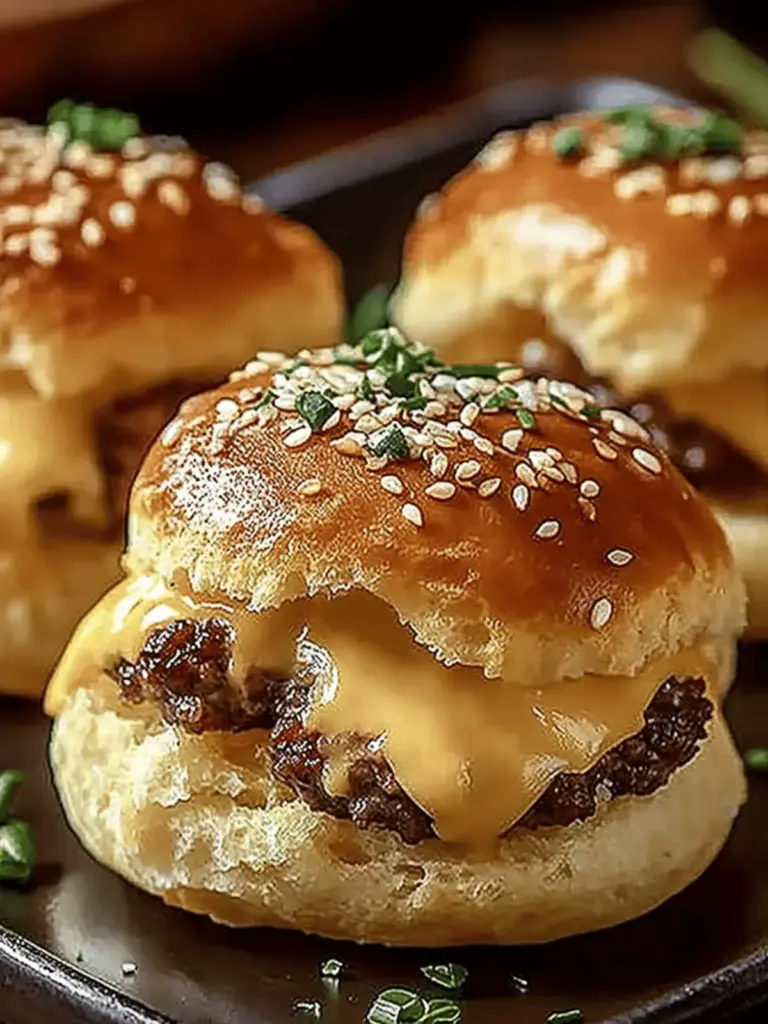 Cheeseburger Biscuit Bombs