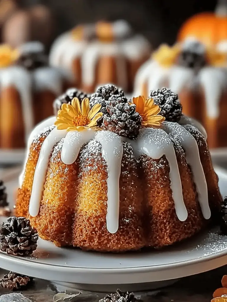 Pumpkin Spice Mini Bundt Cakes