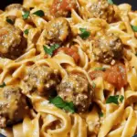 Creamy Cajun Meatball Pasta
