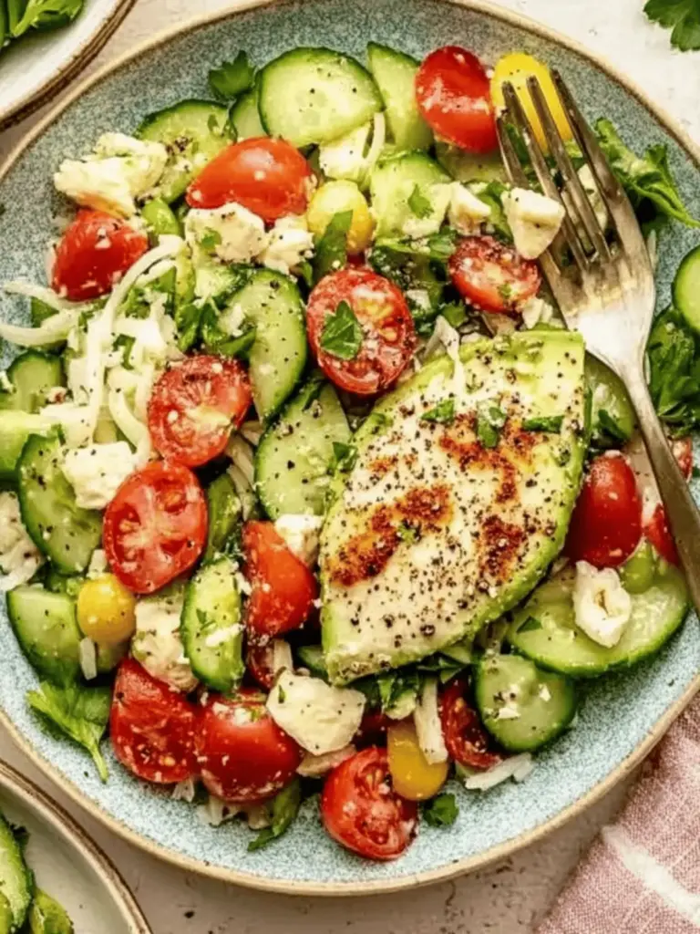 Tomato Cucumber Avocado Salad