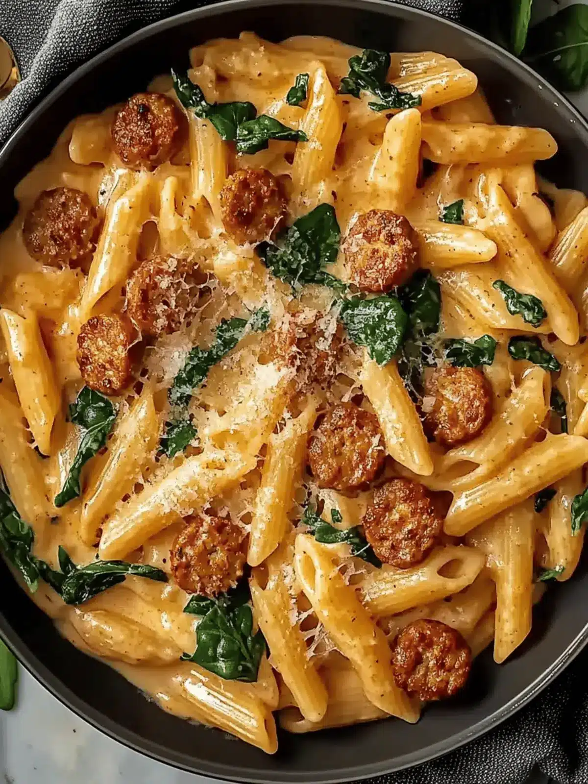 Creamy Cajun Sausage Pasta