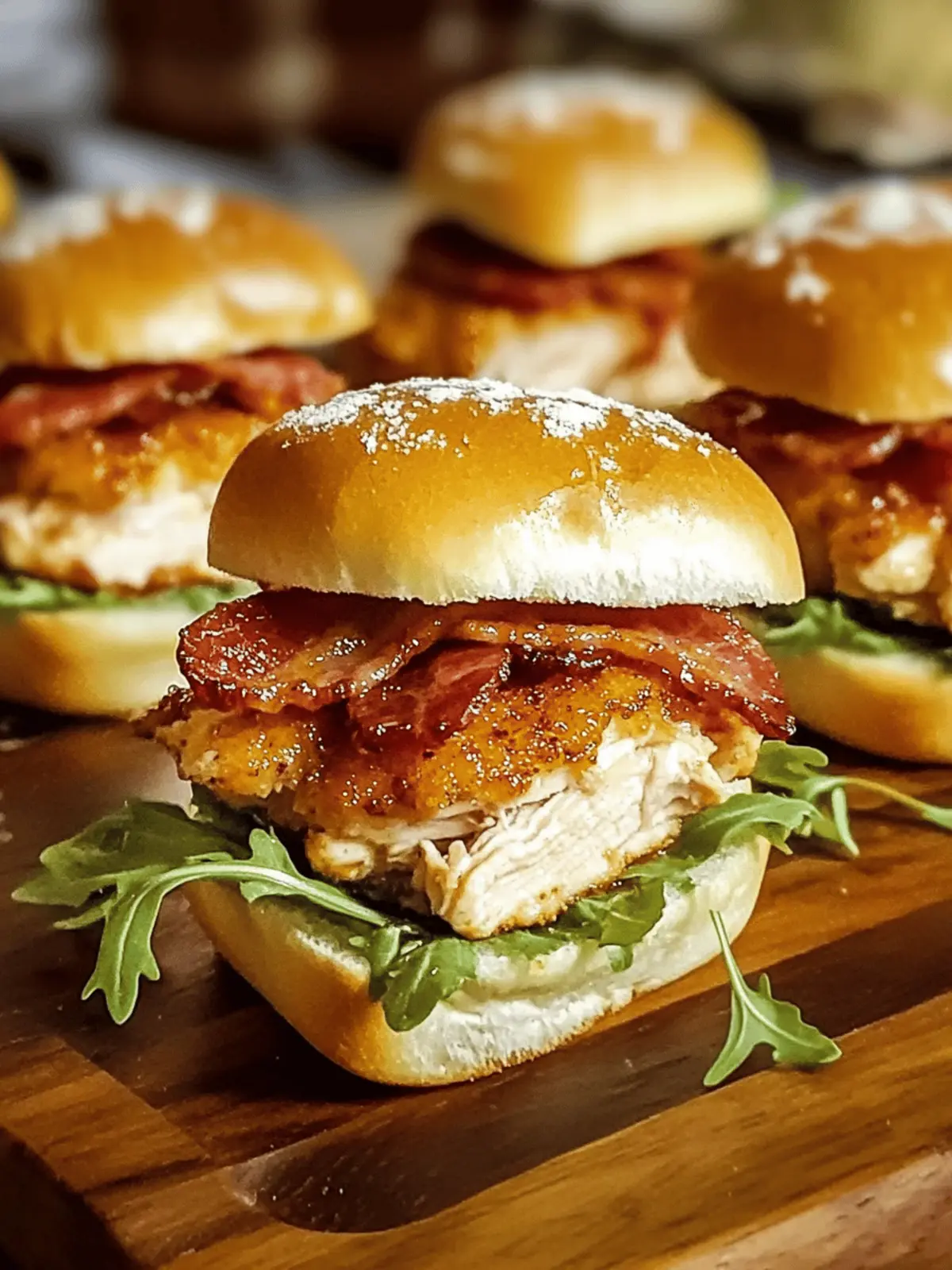 Maple Chicken Bacon Sliders