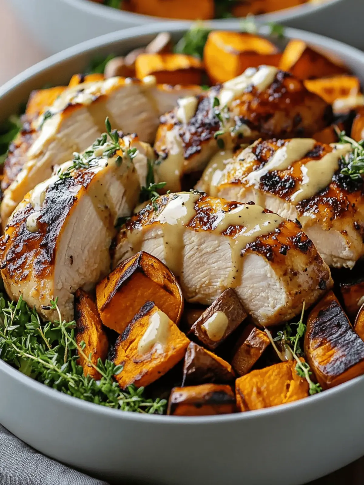Maple Dijon Chicken & Roasted Sweet Potato